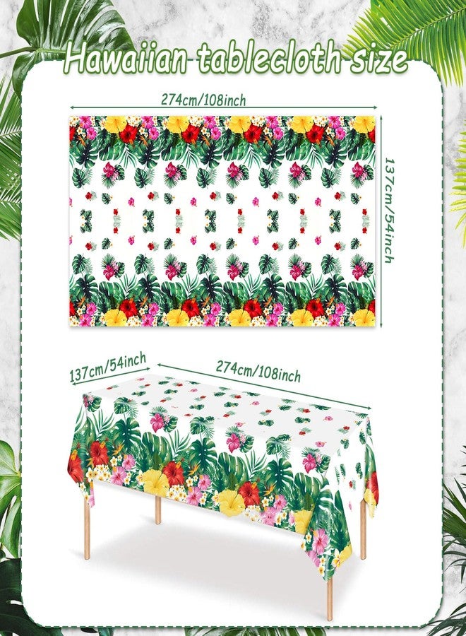 هواف مجموعة أدوات مائدة هاواي ألوها للاستخدام مرة واحدة من هاوف، 133 قطعة، تتضمن مناديل لواو استوائية، أطباق، أكواب، مفرش طاولة، سكاكين، شوك، وملاعق، هدايا مثالية لحفلات أعياد الميلاد الصيفية، تكفي 16 ضيفًا - Image 3